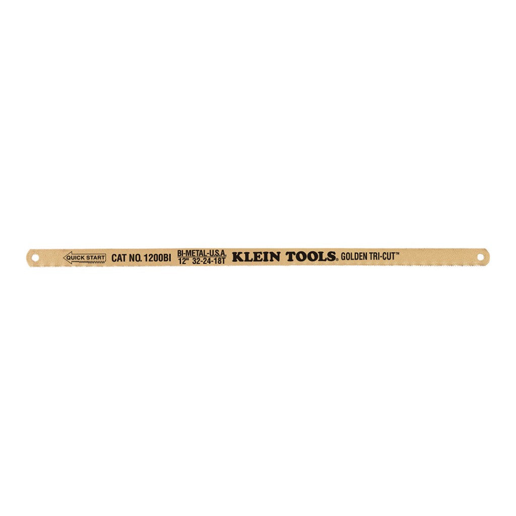 Klein® KLE1200BI Golden Tri-Cut Hacksaw Blades, 100-Pack
