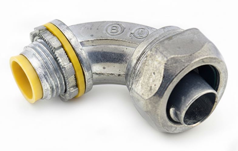 Steel City® Liquid-Tight 90° Connector, 2 in, Non-Insulated, Die-Cast Zinc