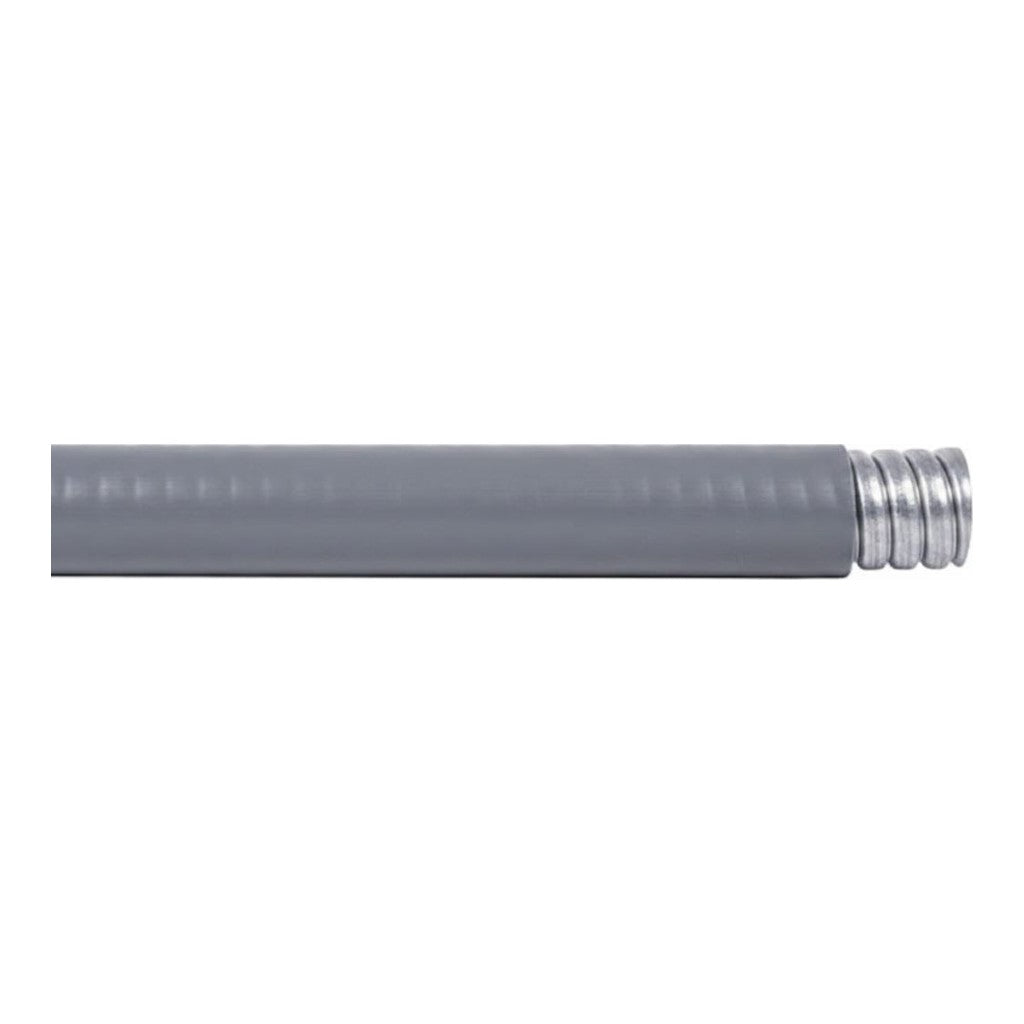 Steel City® EF Master Liquid-Tight Flexible Metallic Conduit, 1-1/2 in, Cut to Length, PVC Jacket, Gray