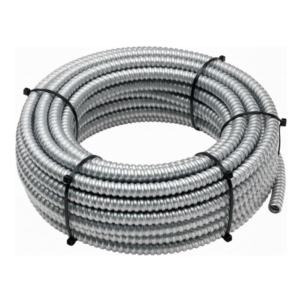 Steel City® GF Steel Flexible Conduit, 1 in, 50 ft Coil, Galvanized Steel