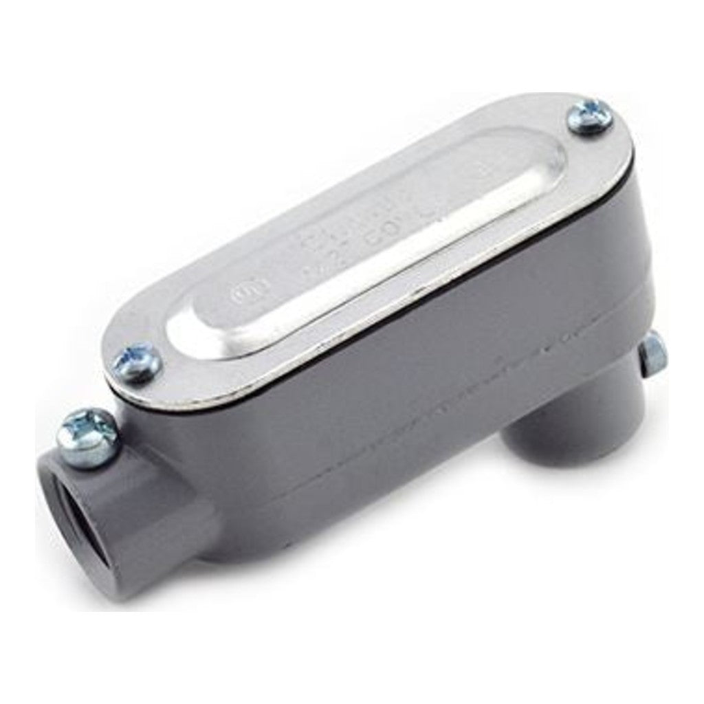 Steel City® 2LB Type LB Conduit Body, 2 in, Die-Cast Aluminum, With Cover and Gasket