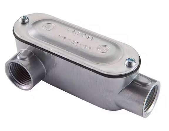 Steel City® 114LR Type LR Conduit Body, 1-1/4 in, Die-Cast Aluminum, With Cover and Gasket