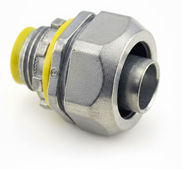 Steel City® 12LTCONN Liquid-Tight Straight Connector, 1/2 in, Die-Cast Zinc