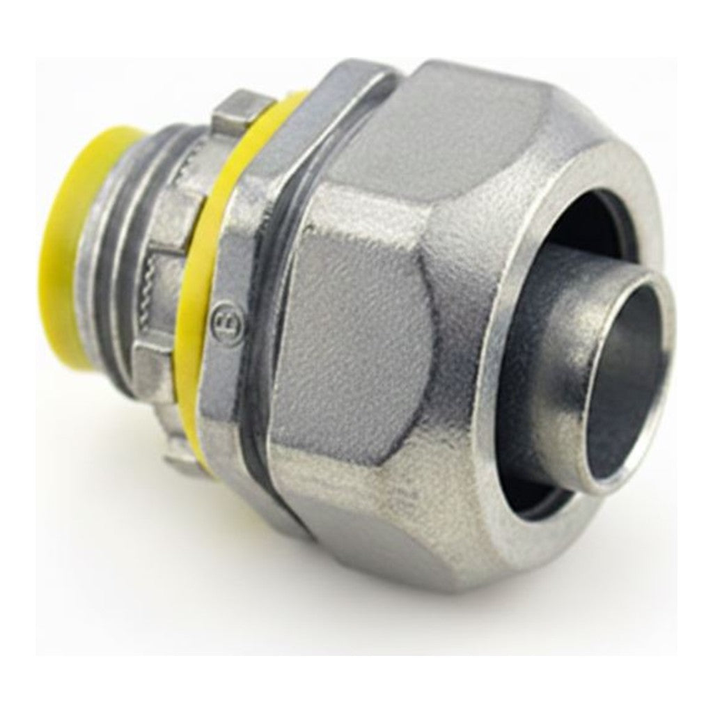 Steel City® LT208 Liquid-Tight Straight Connector, 3 in, Non-Insulated, Die-Cast Zinc