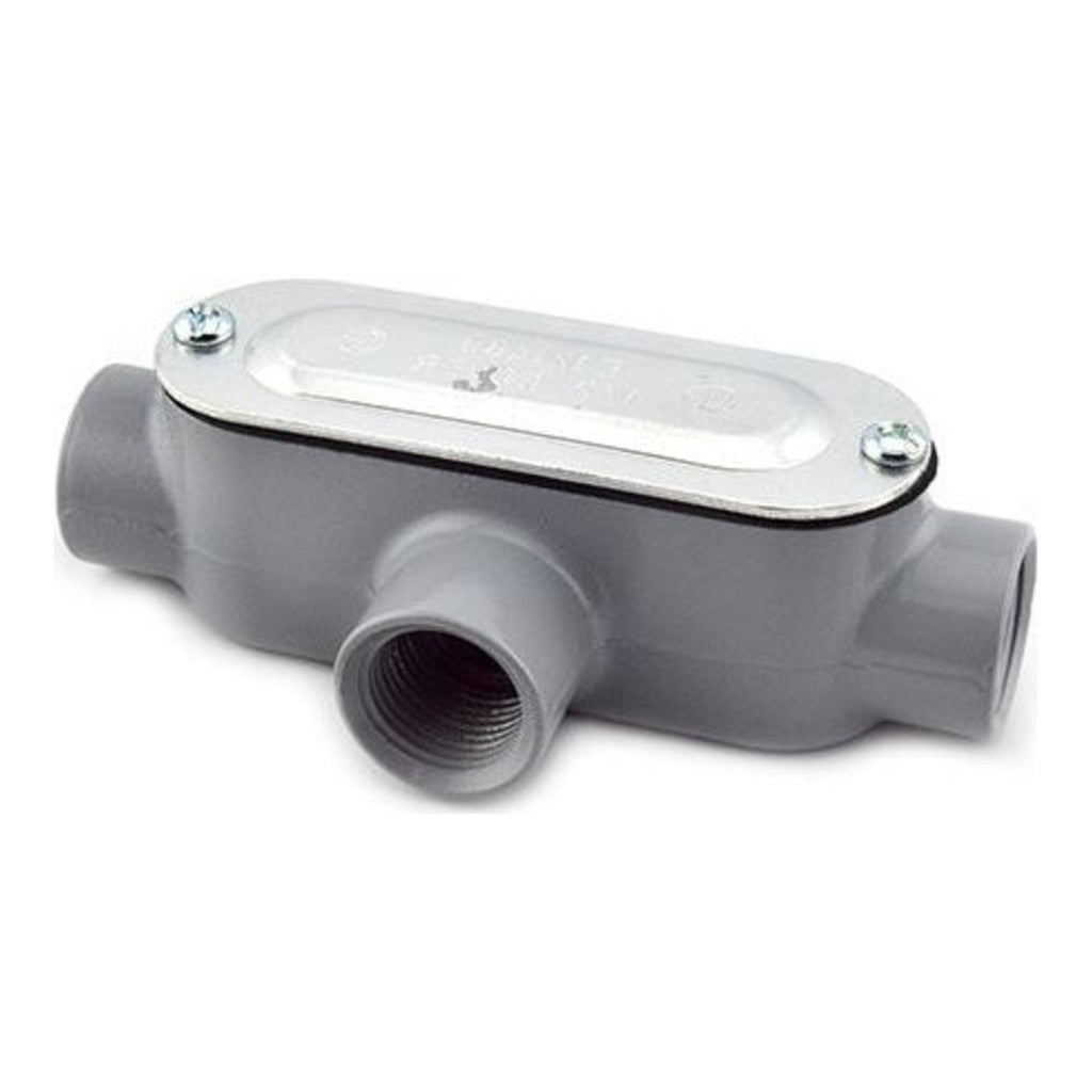 Steel City® 2T Type T Conduit Body, 2 in, Die-Cast Aluminum, With Cover and Gasket