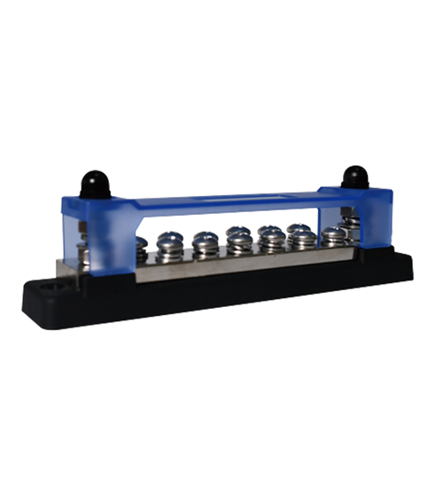 Pytes PYTBUSBAR Bus Bar, 300 A, 12+2 Terminals, 52 VDC / 300 VAC, With Protective Cover, 1 Pair