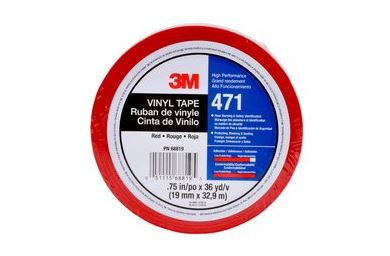 3M™ 471 Vinyl Tape, Red, 2 in x 36 yd (Bulk)