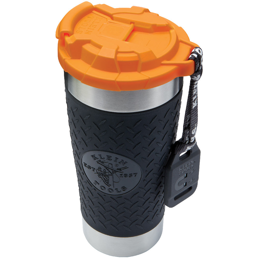 Klein® KLE55580 Tradesman Tumbler, 20 oz., Vacuum Insulated, Silicone Sleeve