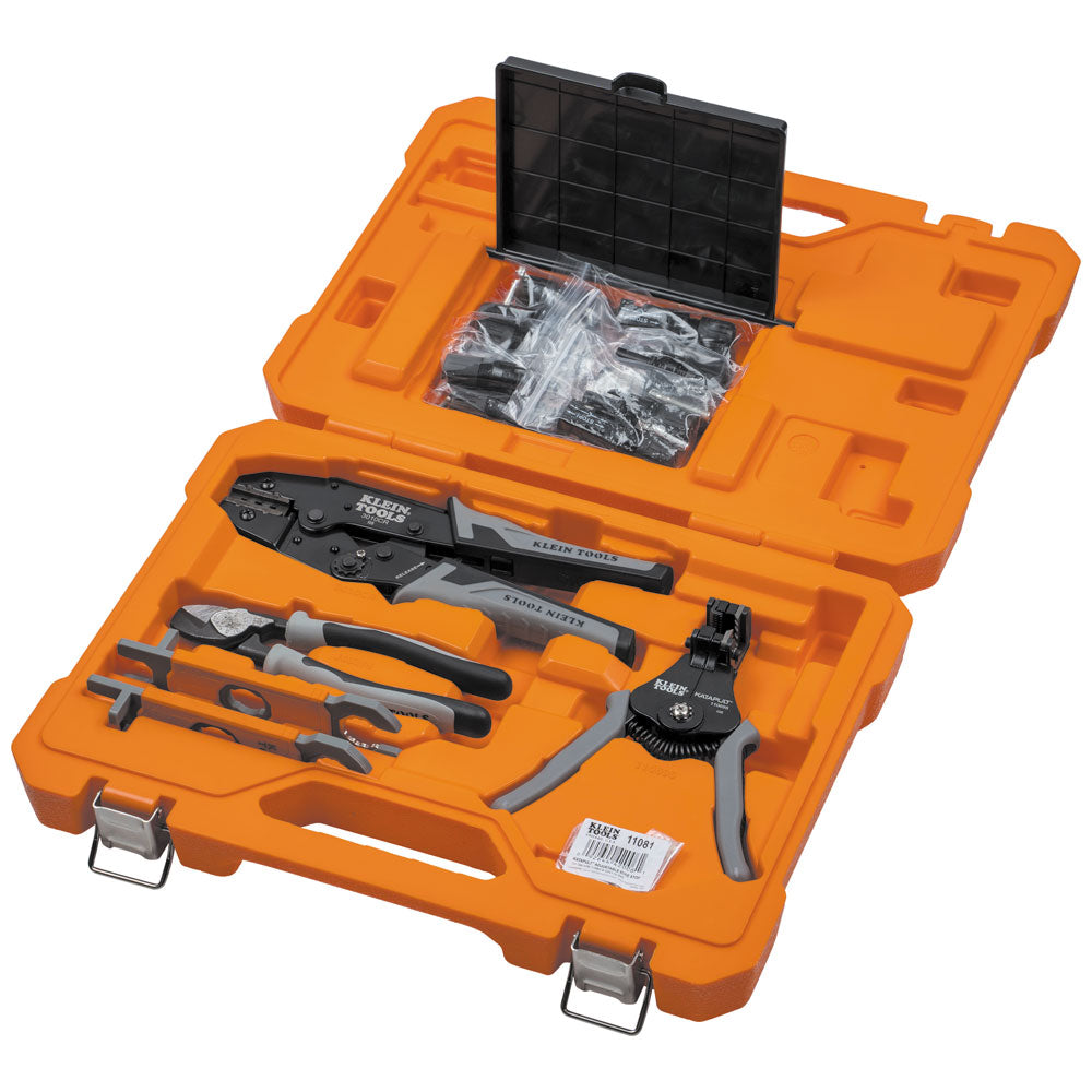 Klein® KLE92919S PV Connection Solar Tool Kit, Cutter, Stripper, Crimper and Wrenches