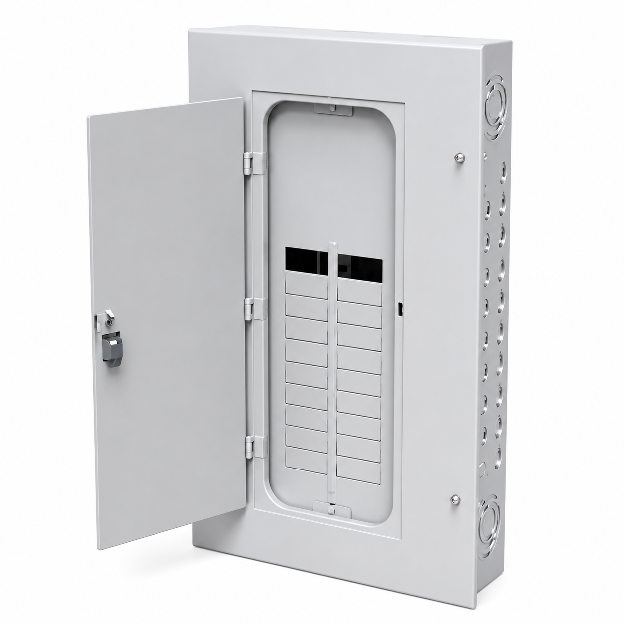 ABB ReliaHome P-Series Main Lug Plug-On Neutral Load Center, 1-Phase, 200 A, 120/240 VAC, 20 Spaces, 40 Circuits, NEMA 1