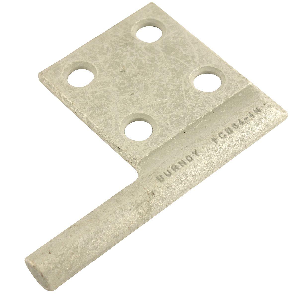 BURNDY® FCB634N 4-Hole T-Connector Transformer Tap Adapter, (4) 9/16 in Hole, 1/2 x 2-1/4 in Stud, Cast Copper Alloy
