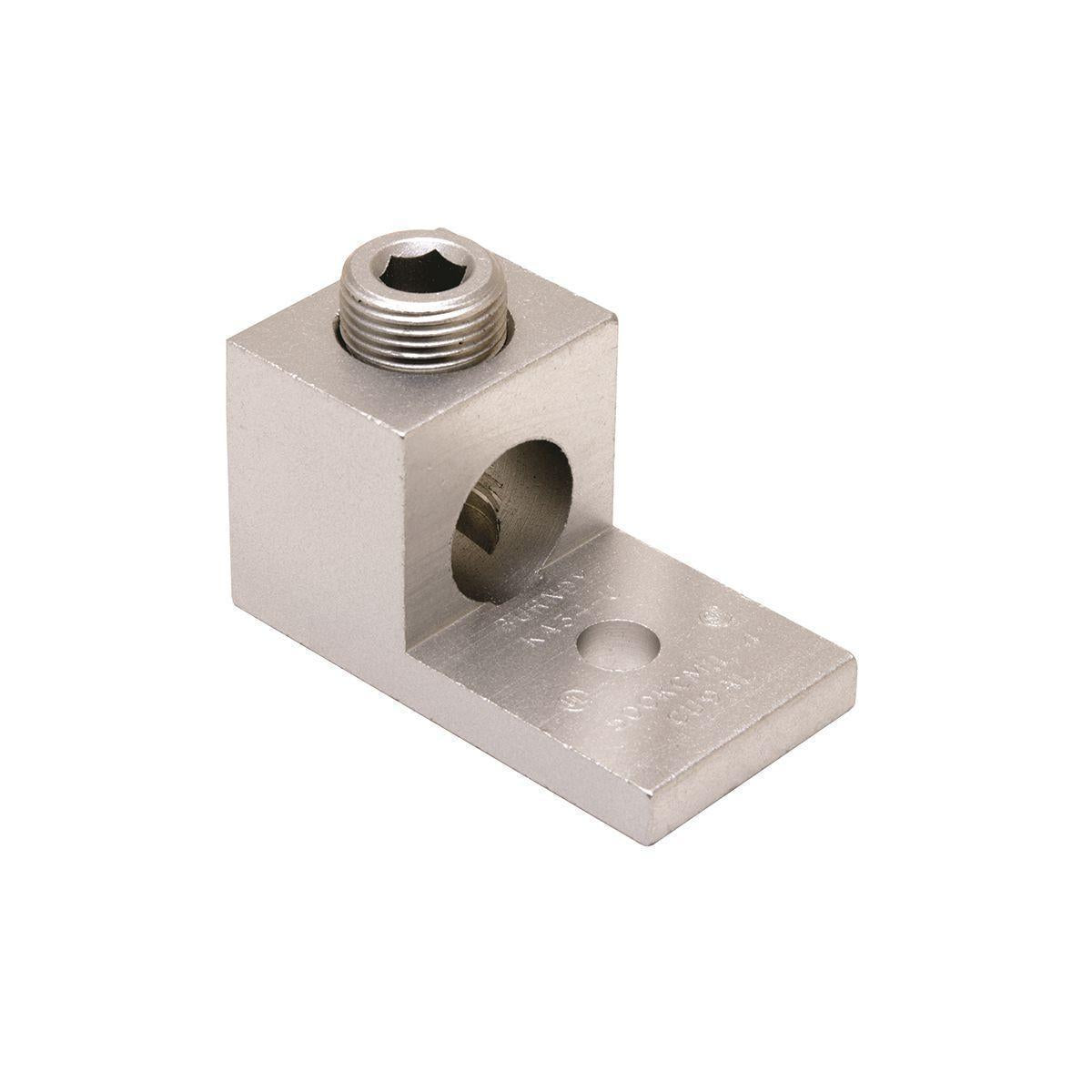 BURNDY® KA26U KA-U Dual Rated Universal Mechanical Bolted Lug and Terminal, 6 to 2/0 AWG Conductor Copper/Stranded Aluminum Conductor, 1/4 in Stud, 1 Bolt Hole