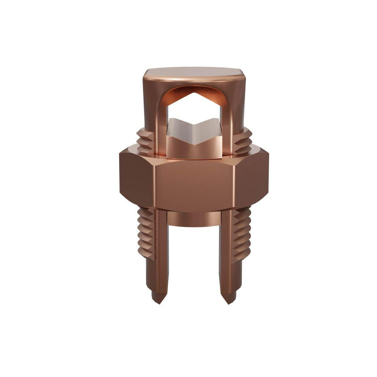 BURNDY® SERVIT® KS23 KS Series Type KS Compact Split Bolt, (1) 6 to 2 AWG Stranded Copper Conductor, 1.54 in L, Copper Alloy