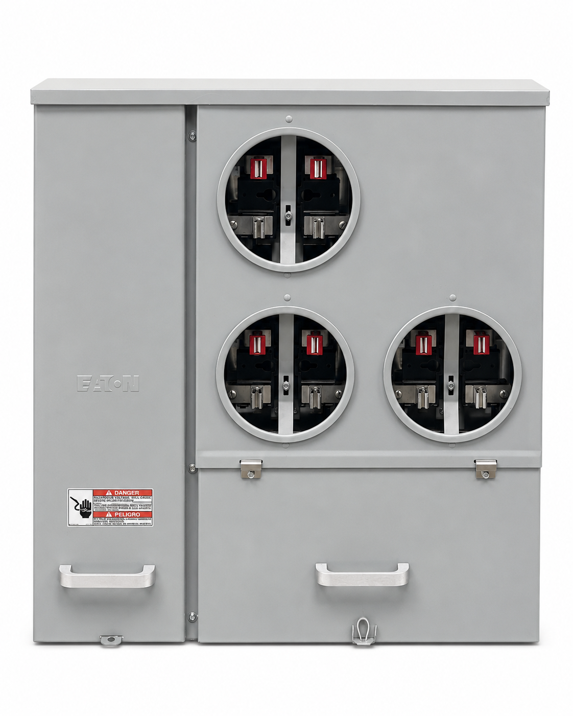 Eaton® MP13124RG Meter Bank, 3-Position, 100 A, Galvanized