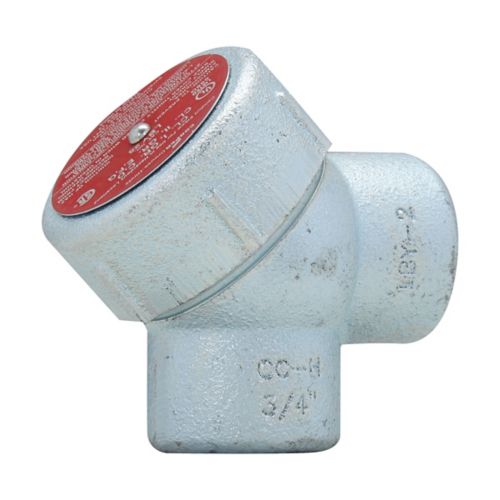Eaton Crouse-Hinds LBY35-SA LBY Service Entrance 90° Conduit Elbow, 1 in. Trade Size, Copper-Free Aluminum