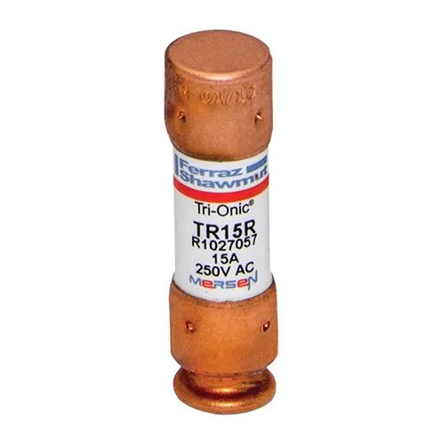 Mersen® TR15R Tri-Onic® Fuse, Class RK5 Time Delay, 250V, 15A