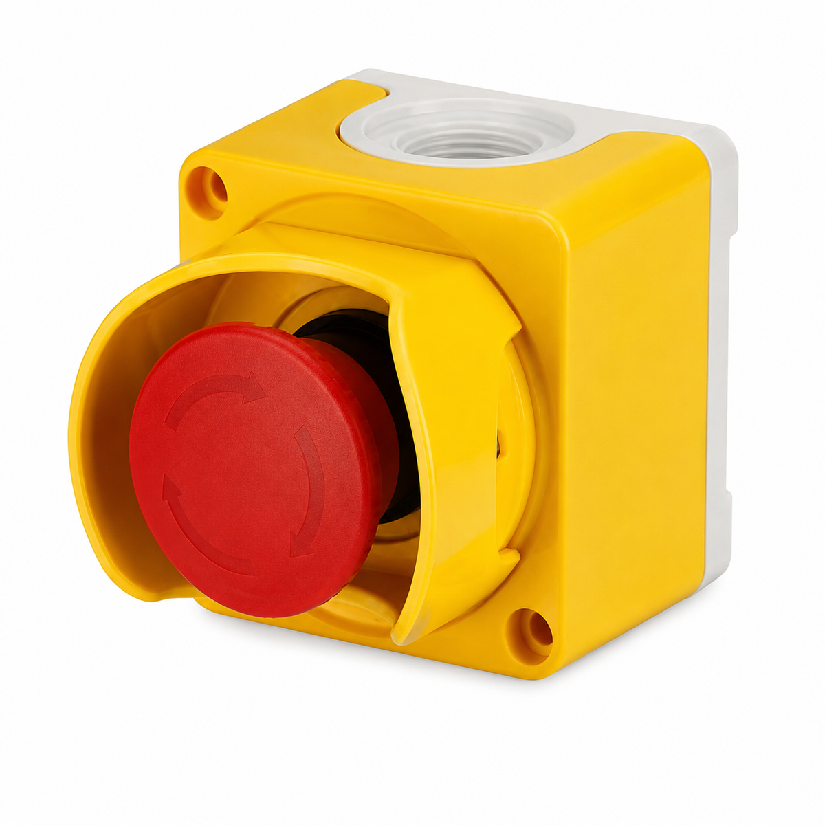 ABB CEPY1-2001 Emergency Stop Pushbutton Enclosure, 40mm Red Mushroom, Twist Release, 2NC