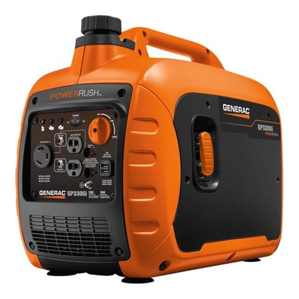Generac® GP3300i Portable Inverter Generator, 2500W Running / 3300W Starting, 149cc OHV, Recoil Start, 120V, COsense