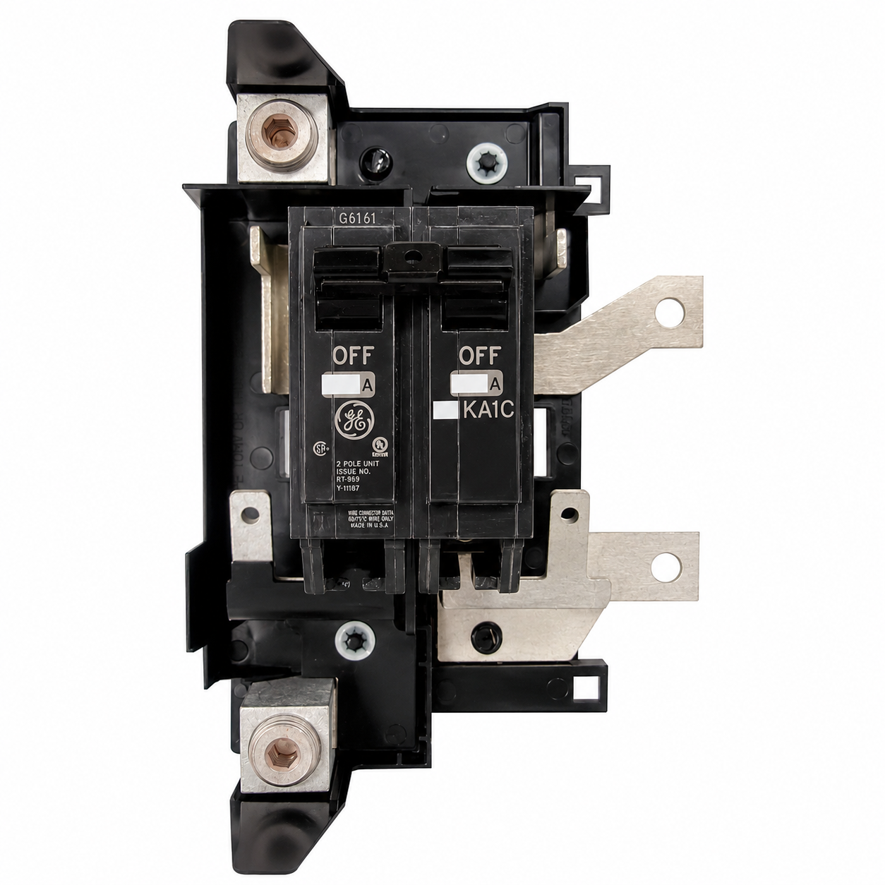 ABB PowerMark Gold THQMV125D Type THQMV Main Circuit Breaker, 120 VAC, 125 A, 22 kA Interrupt, 2 Poles, Internal Common Trip