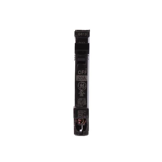 GE Q-Line® THQP120 Type THQP Compact Molded Case Circuit Breaker, 240 VAC, 20 A, 10 kA Interrupt, 1 Pole, LI/Non-Interchangeable Thermal Magnetic Trip
