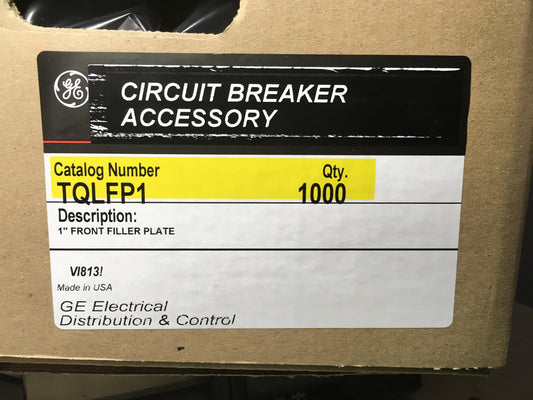 ABB TQLFP1 Front Filler Plate, 3 in L x 1 in W, For Use With PowerMark Gold and PowerMark Plus Loadcenter and Circuit Breaker, PVC, Snap-In Mount