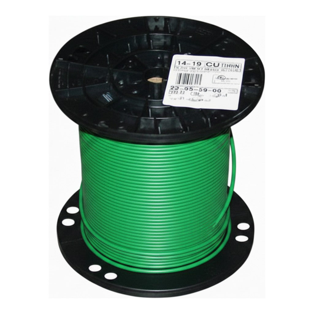 THHN/THWN-2 Building Wire, Single Conductor, 8 AWG, 600V, Green, 500 ft. Roll