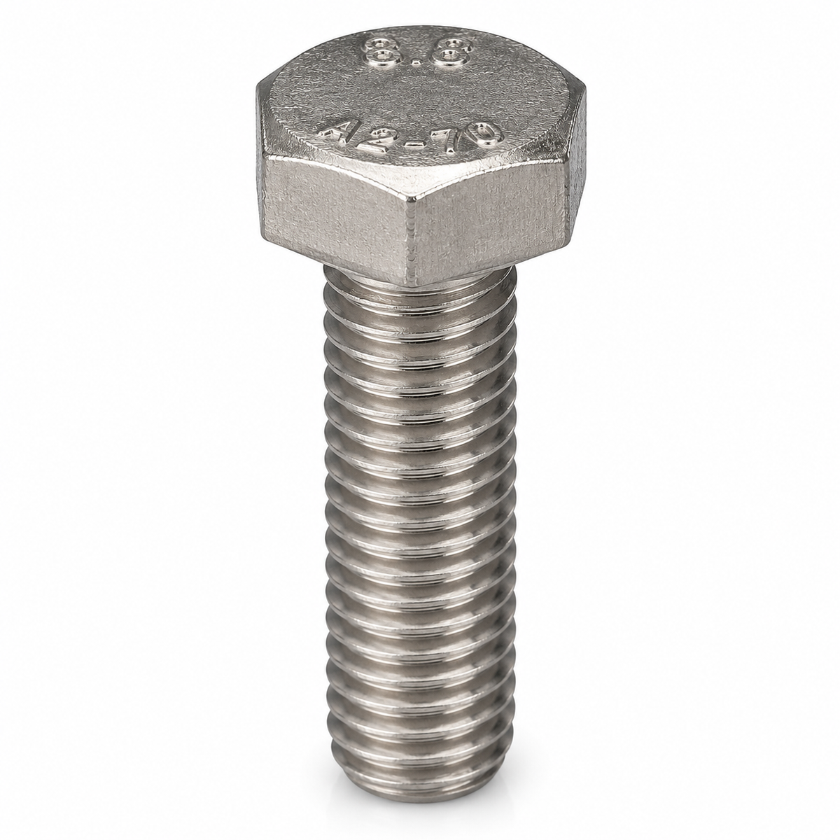 1/4-20 x 2 Hex Cap Screw, Grade 5, Stainless Steel 18-8