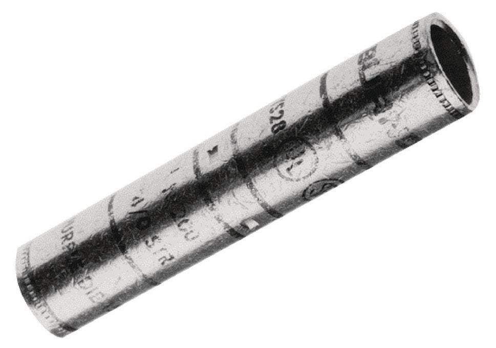 BURNDY® HYLINK™ YS26 Type YS Long Barrel Compression Butt Splice, 2/0 AWG Conductor, 3.3 in L, Long Barrel, Copper, Black