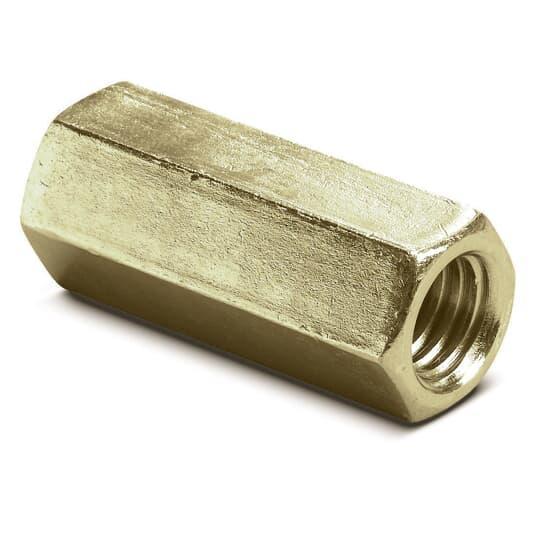 H-195-3/8 Rod Coupling, 3/8-16 Tapered Thread, 1-1/8 in L Coupling, Steel
