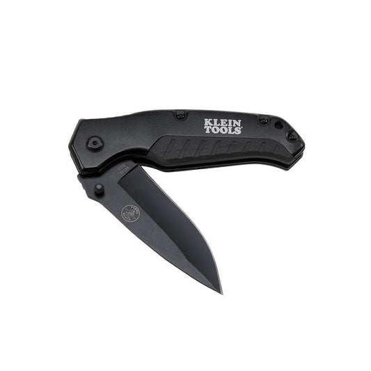 Klein® 44220 Pocket Knife, Black, Drop-Point Blade