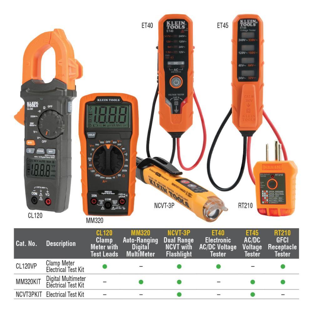 Klein® MM320KIT Electrical Test Kit, ABS