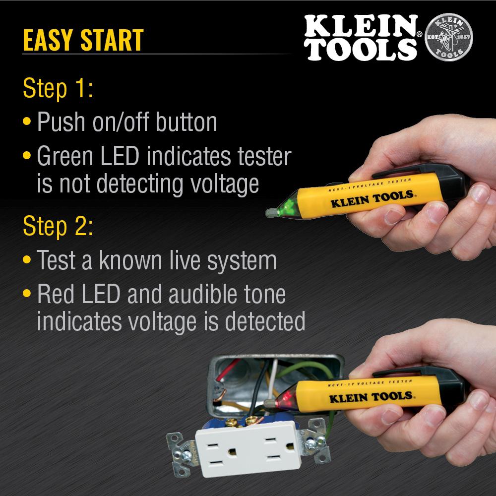 Klein® NCVT1P NCVT Voltage Tester Pen, 1000 V Max Working