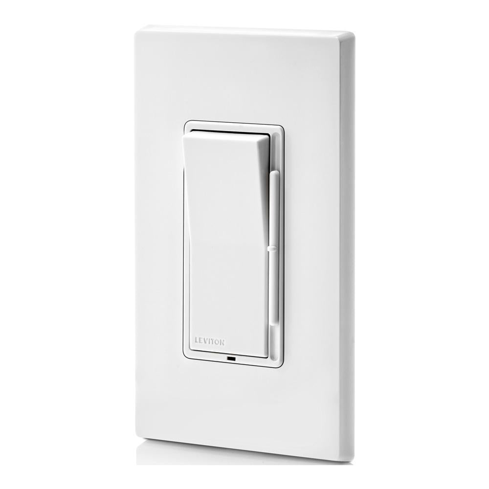 Leviton® Decora® DSL06-1LZ 3-Way Universal Dimmer Switch With Locator Light, 120 VAC, 3 Poles, White/Ivory/Light Almond