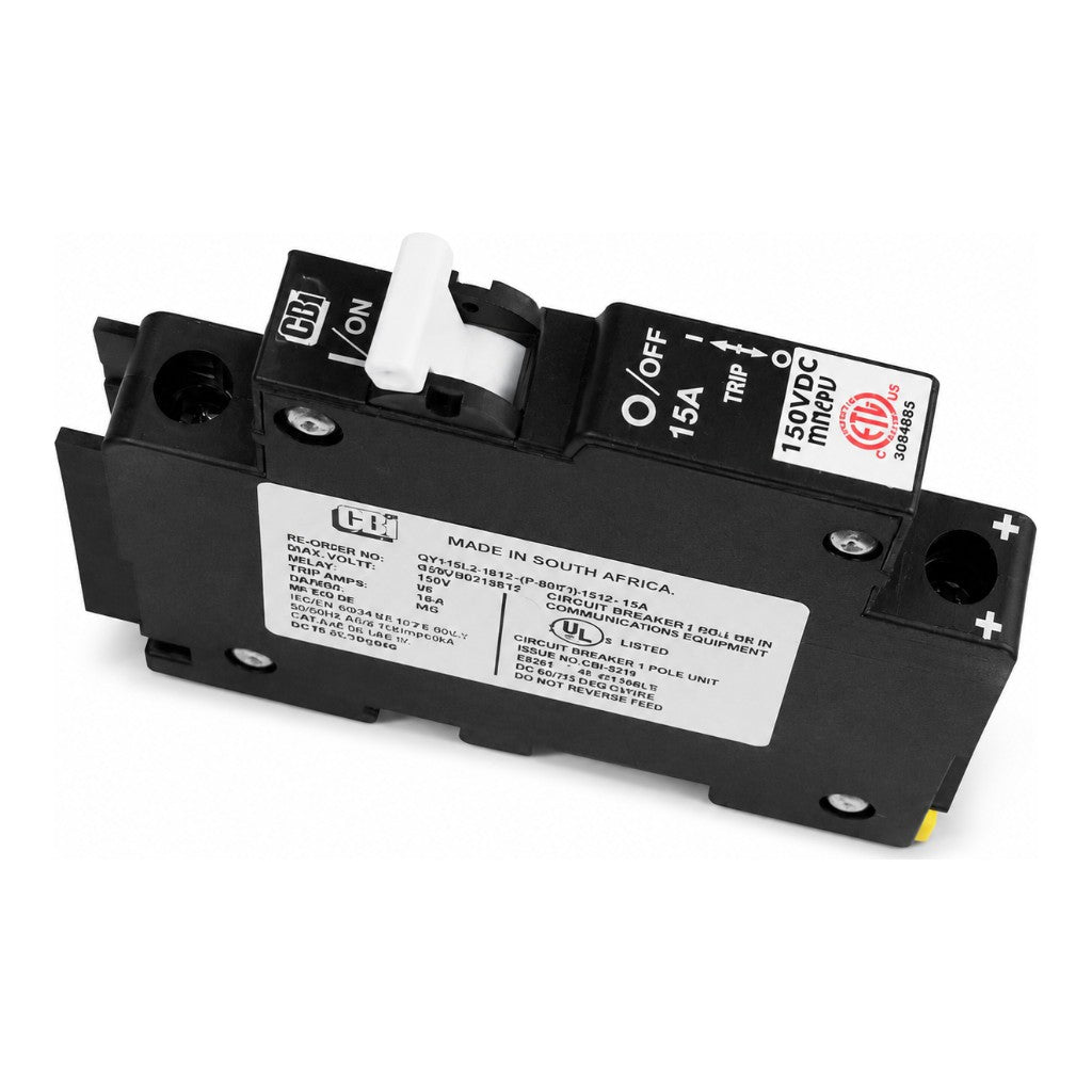 Midnite Solar® MNEDC DC Circuit Breaker, 12 A, 150 VDC