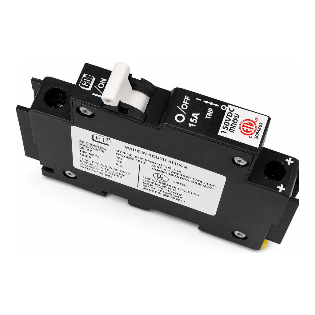 Midnite Solar® MNEDC DC Circuit Breaker, 15 A, 150 VDC