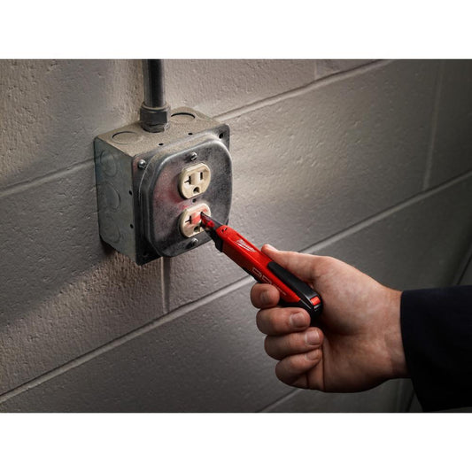 Milwaukee 2202-20 Non-Contact Voltage Detector, 50 to 1000 VAC, Audible/Visual Indicator, Cat IV 1000 VAC