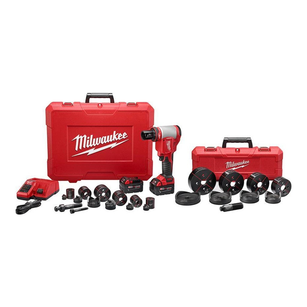 Milwaukee 267723 M18 Force Logic 6-Ton Knockout Tool Kit, 1/2 in. - 4 in., 18V, with Die Set