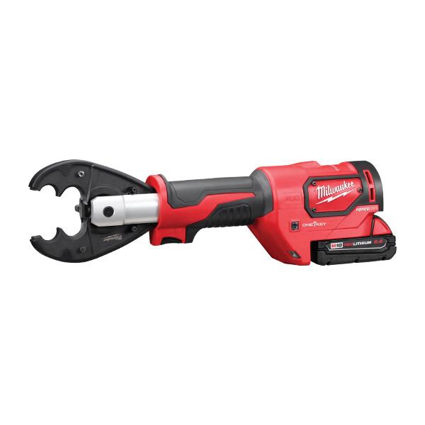 Milwaukee M18 FORCE LOGIC 2678-22BG Utility Crimping Kit With D3 Grooves and Fixed BG Die, 6 ton Crimping, 18 VDC, Li-Ion Battery