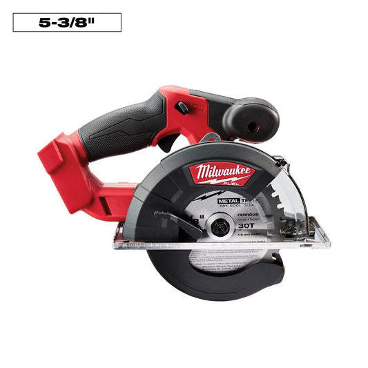 Milwaukee M18 FUEL 2782-20 Cordless Circular Saw, 5-3/8 in, 5-7/8 in Blade, 20 mm Arbor/Shank, 18 VDC, 2 in D Cutting, Li-Ion Battery, Right Blade Side
