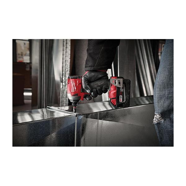 Milwaukee M18 FUEL 2853-22 Cordless Impact Driver Kit, 1/4 in Hex Drive, 4300 bpm, 2000 in-lb Torque, 18 VDC, 4.59 in OAL
