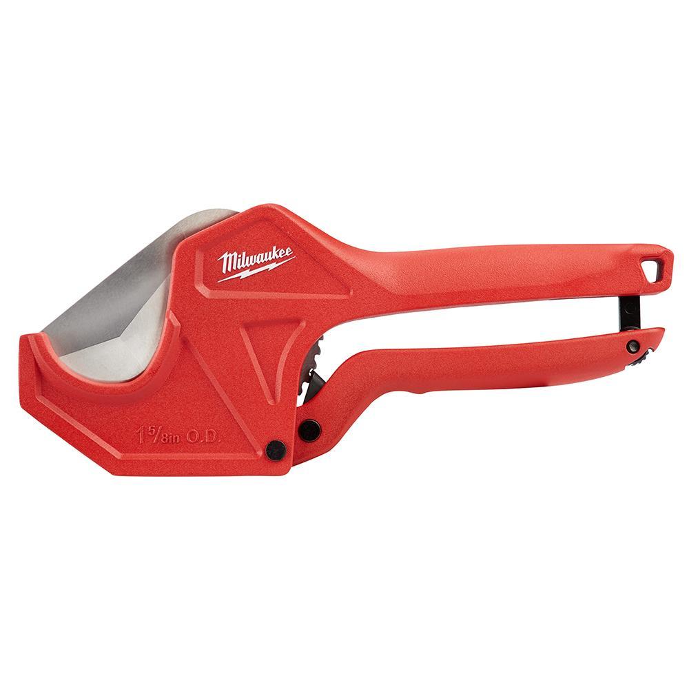 Milwaukee 48224210 Ratcheting Pipe Cutter, 0 to 1-5/8 in., Ergonomic Handle, Clean Cuts