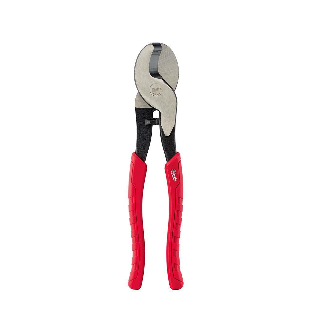 Milwaukee 48-22-6104 Cable Cutting Plier, 2/0 AWG Copper, 4/0 AWG Aluminum Cable/Wire, 9.49 in OAL, Shear Cut, ASME Specified