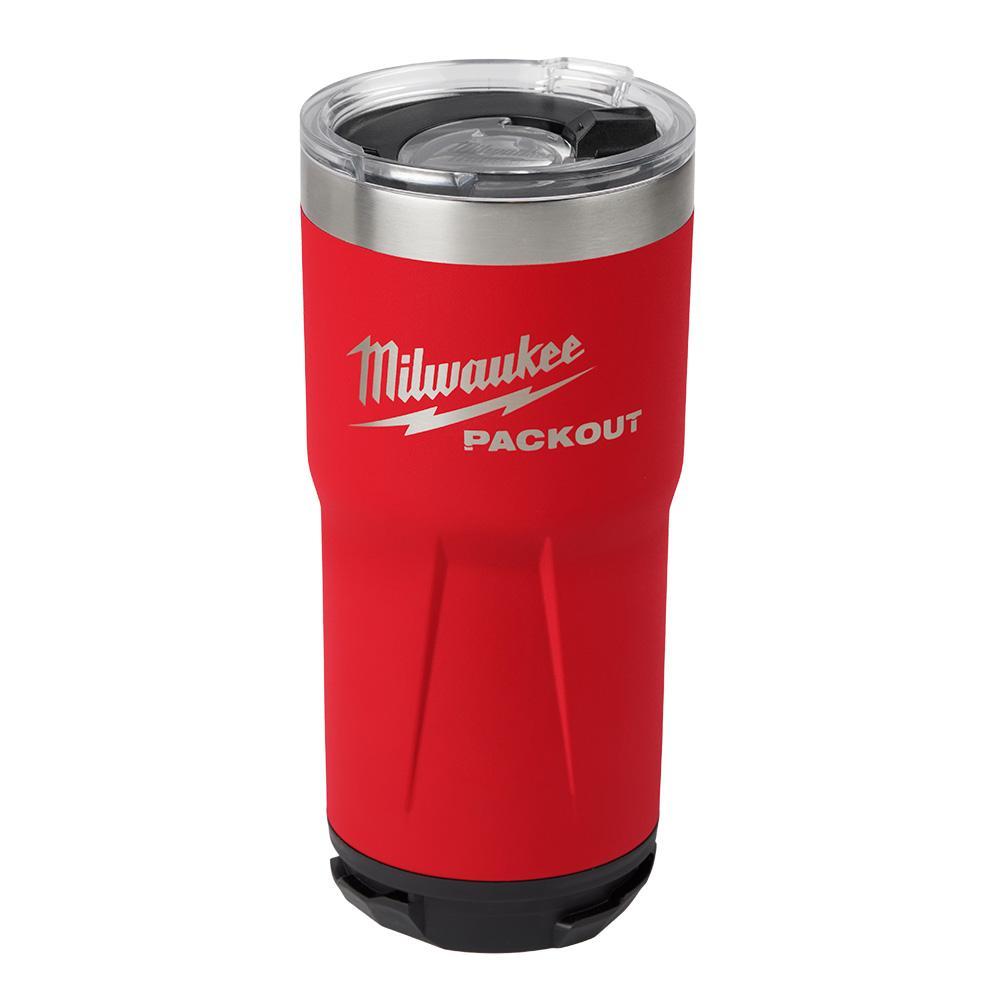 Milwaukee 48228392R PACKOUT 20 oz. Tumbler, Red, Double Wall Vacuum, Longest Temperature Retention