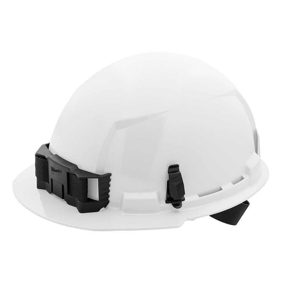 Milwaukee 48731100 Front Brim Hard Hat, White, Type 1 Class E, 4-Point Ratcheting Suspension