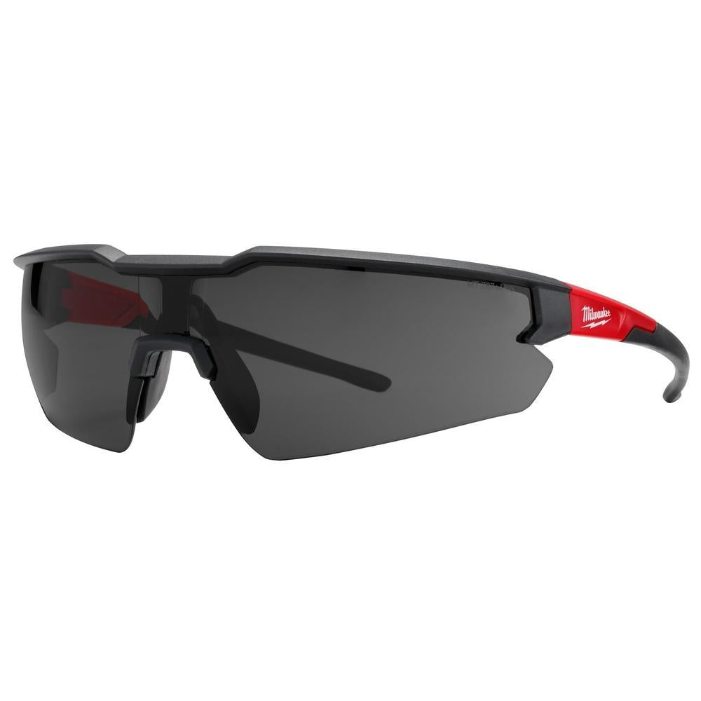 Milwaukee 48732015 Safety Glasses, Gray Tinted Anti-Scratch Lenses, Flexible Nose Bridge