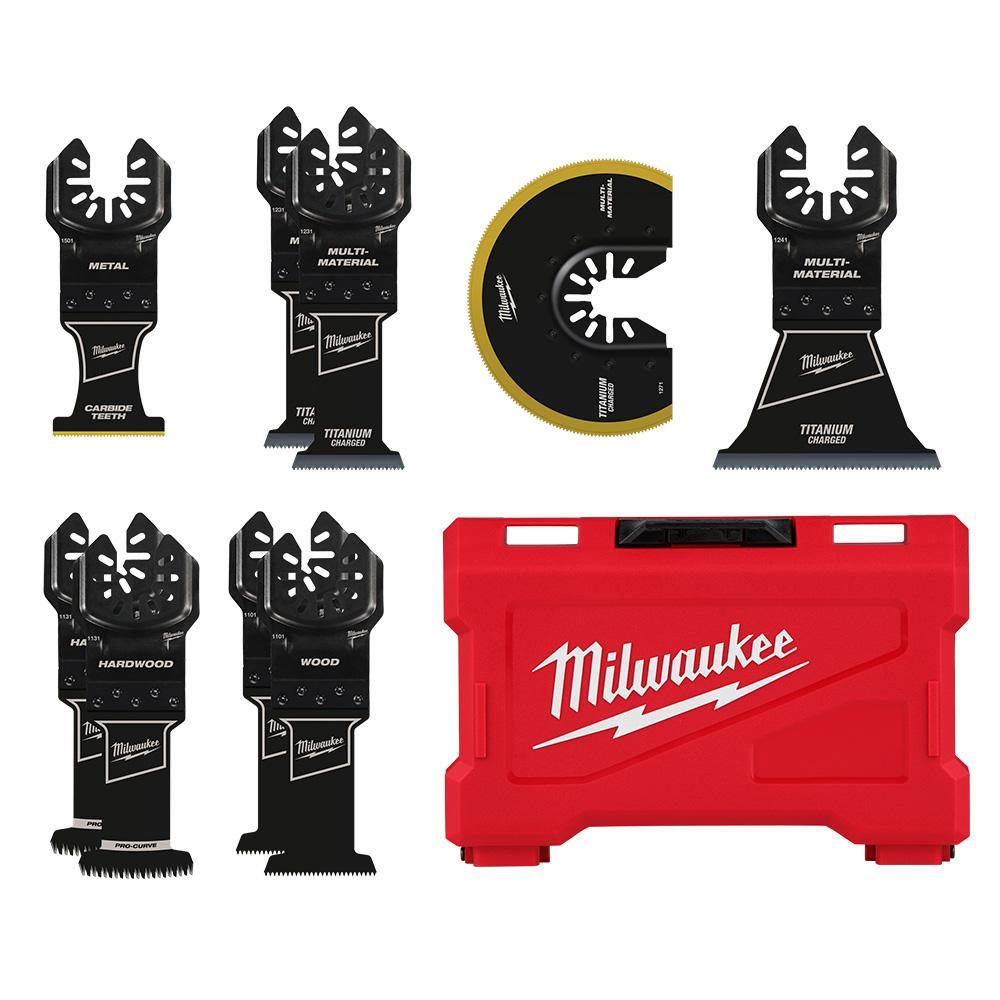 Milwaukee 49109113 OPEN-LOK Oscillating Multi-Tool Blade Kit, 9-Pack, Universal Fit