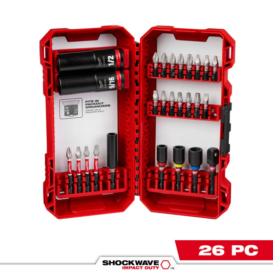 Milwaukee SHOCKWAVE Impact Duty 48-32-4408 Drive and Fasten Set, 1/4 in, Steel