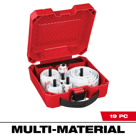 Milwaukee Hole Dozer Ice Hardened 49-22-4105 Electrician's Hole Saw Kit, 19 Pieces, For Use With 49-56-7210, 49-56-7240, 49-56-7250 and 49-56-9100 Quick-Change Arbor, Bi-Metal