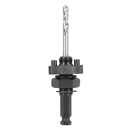 Milwaukee 49-56-9100 Large Thread Quick-Change Universal Hole Saw Arbor, 1-1/4 in and Larger Arbor, 7/16 in, Alloy Steel/Hardened Carbon Steel