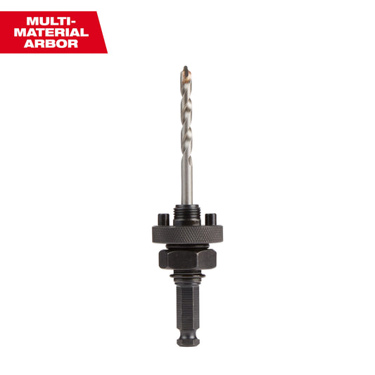 Milwaukee BIG HAWG 49-56-9305 Hole Saw Arbor, 7/16 in Arbor, 7/16 in Pilot Drill, Steel